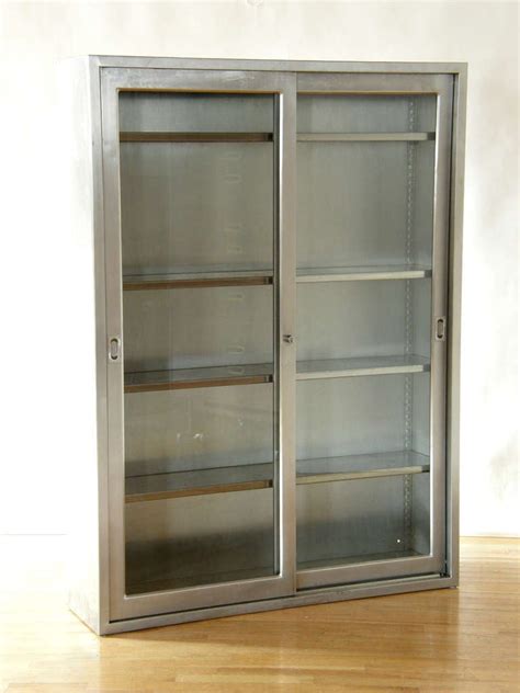 used stainless steel display holding cabinet|hanging steel cabinet.